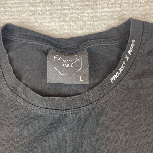 Project X Paris Men's T-Shirt L Black Reflective logo - Picture 6 of 13